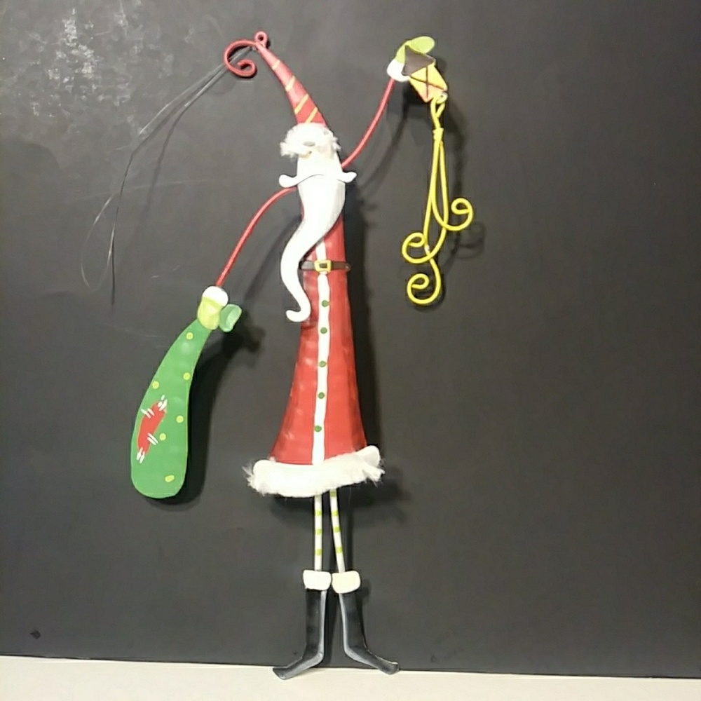 NEW Collectible Santa metal ornament